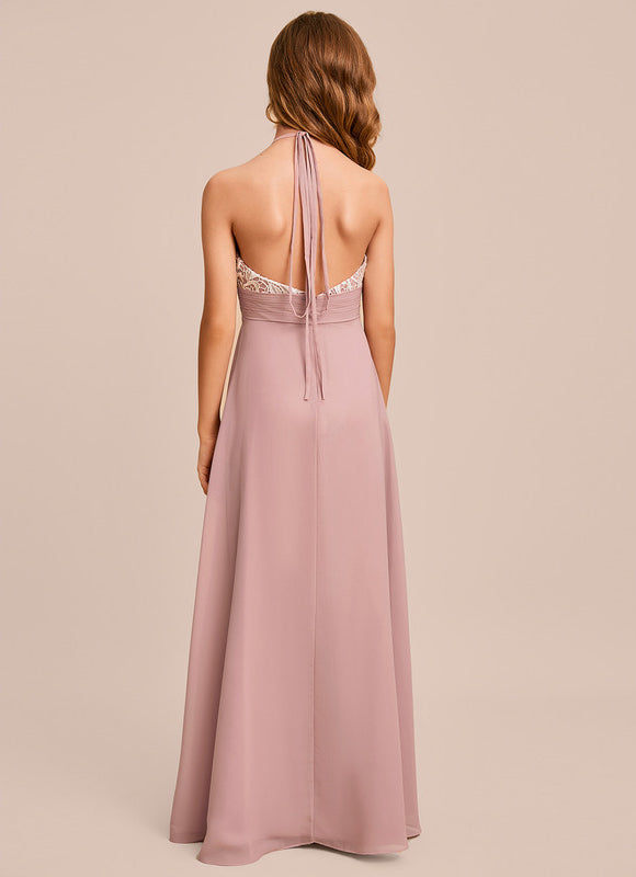 Robe Demoiselle D'Honneur Aérienne Rose - gallery 5