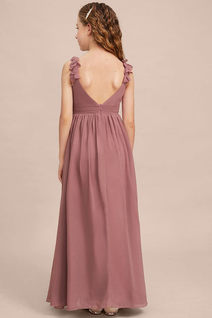 Robe Demoiselle D'Honneur Flottante Poudrée - gallery 6