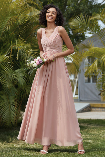 Robe Demoiselle D'Honneur Élégante Bordeaux - gallery 6