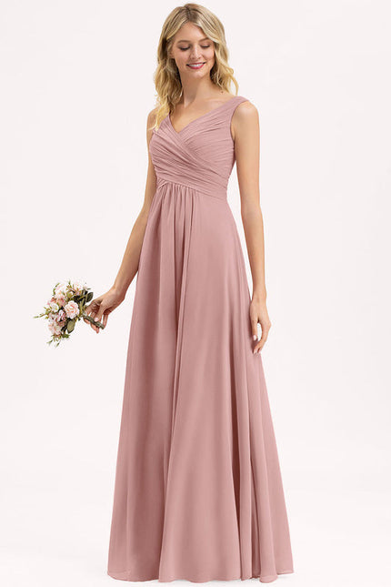 Robe Demoiselle D'Honneur Élégante Bordeaux - gallery 4