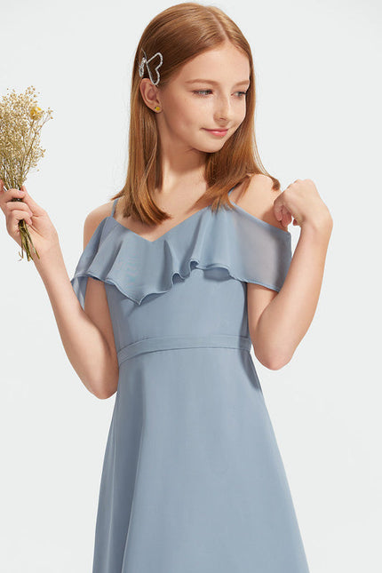 Robe Demoiselle D'Honneur Flottante Cerise - gallery 2