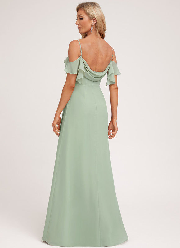 Robe Demoiselle D'Honneur Fluide Ciel - gallery 1