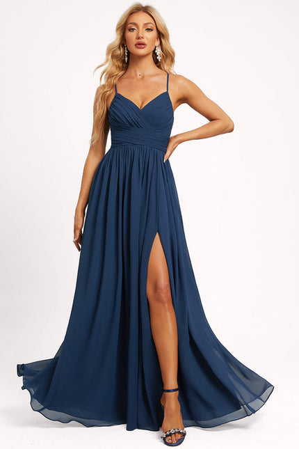 Robe Demoiselle D'Honneur Mousseline Beige