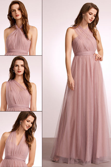 Robe Demoiselle D'Honneur Rose Brumeuse