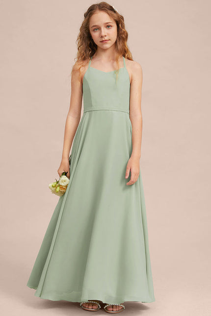 Robe Demoiselle D'Honneur Verte Éthérée - gallery 1