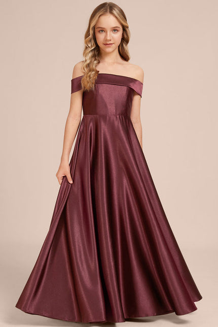 Robe Demoiselle D'Honneur Col Bardot - gallery 1