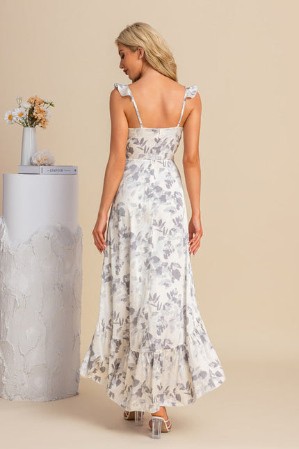 Robe Demoiselle D'Honneur Florale Élégante - gallery 8