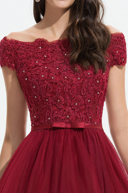 Robe Demoiselle D'Honneur Asymétrique Éclatante - gallery 1