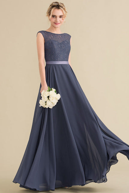 Robe Demoiselle D'Honneur Satin Sombre