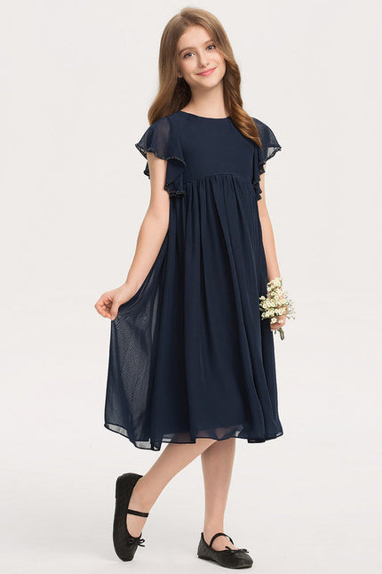 Robe Demoiselle D'Honneur Marine Aérienne - gallery 1