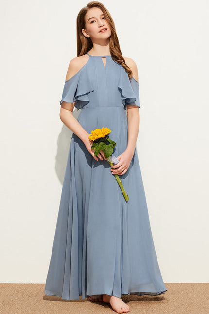 Robe Demoiselle D'Honneur Flottante Prune - gallery 1