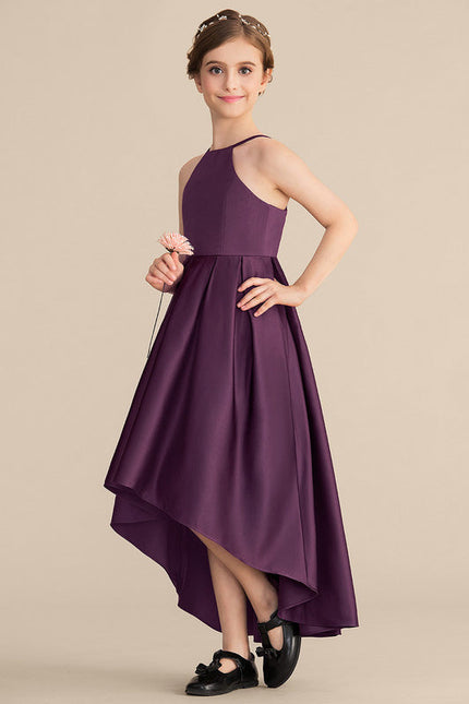 Robe Demoiselle D'Honneur Satin Fluide Asymétrique - gallery 2