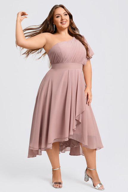 Robe Demoiselle D'Honneur Chiffon Rose - gallery 7