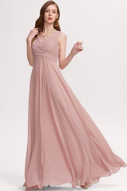 Robe Demoiselle D'Honneur Élégante Bordeaux - gallery 9