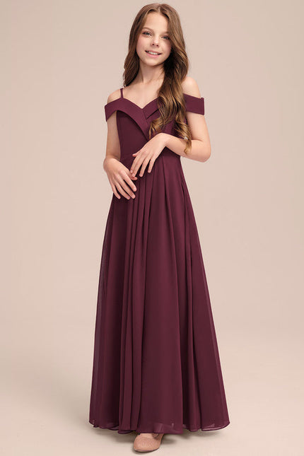 Robe Demoiselle D'Honneur Flottante Cerise