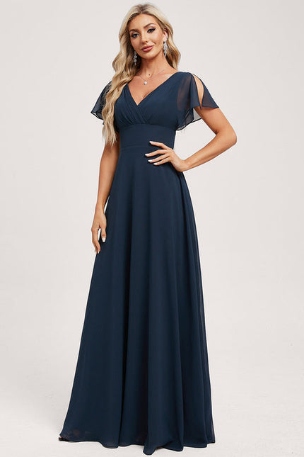 Robe Demoiselle D'Honneur Mousseline Beige - gallery 1