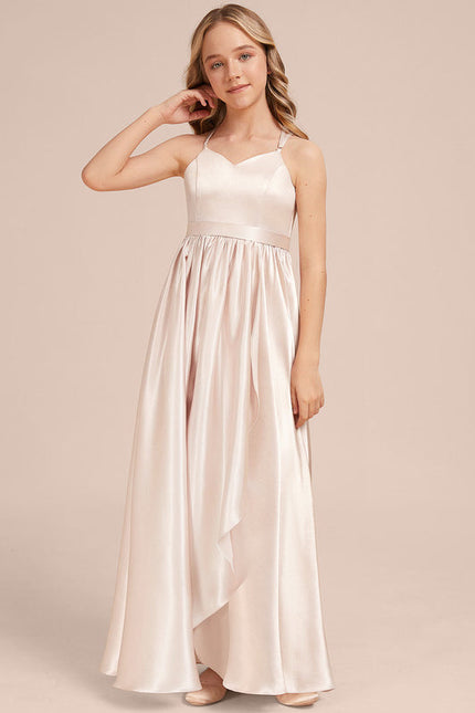 Robe Demoiselle D'Honneur Satin Émeraude Chic - gallery 4