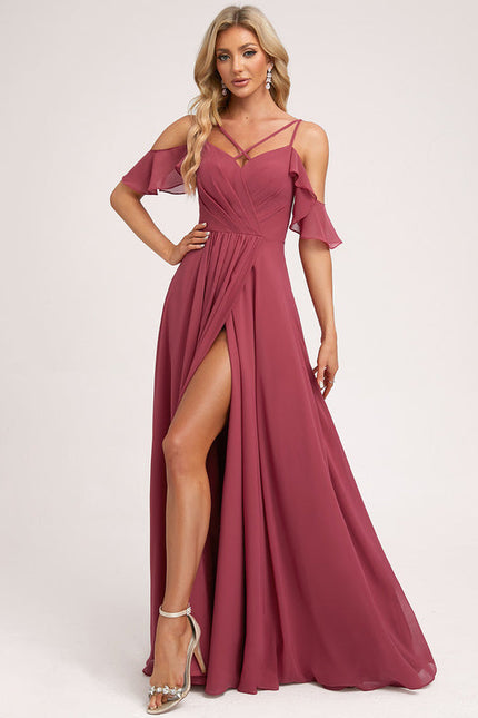 Robe Demoiselle D'Honneur Fluide Ciel