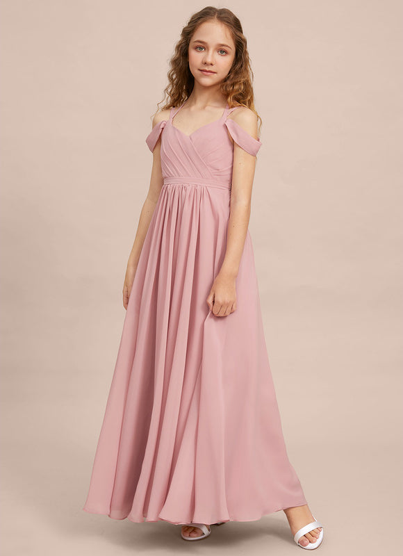 Robe Demoiselle D'Honneur Flottante Cerise - gallery 4