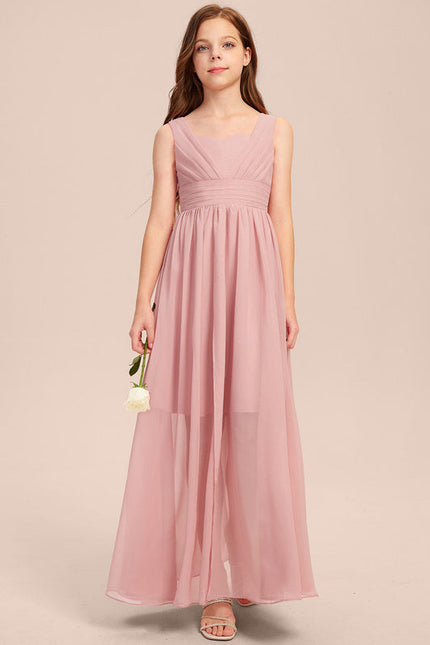 Robe Demoiselle D'Honneur Rose Poudré Élégant - gallery 5