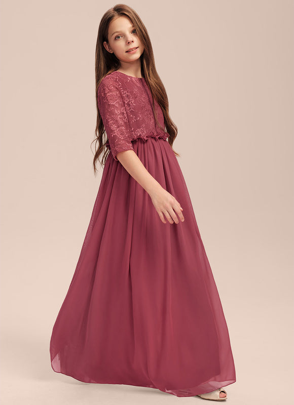 Robe Demoiselle D'Honneur Rouge Élégant Longueur - gallery 3