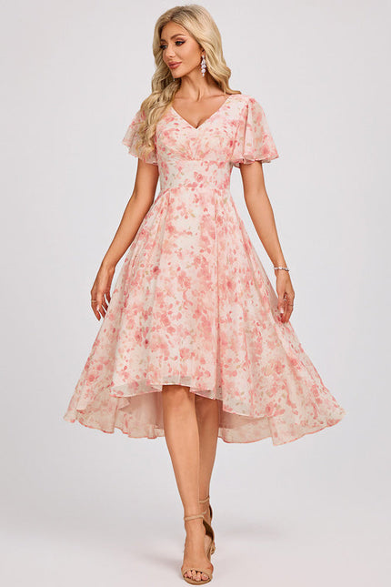 Robe Demoiselle D'Honneur Asymétrique Fluide - gallery 2