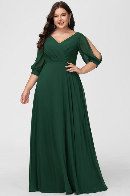 Robe Demoiselle D'Honneur À Volants Rose Pâle - gallery 5