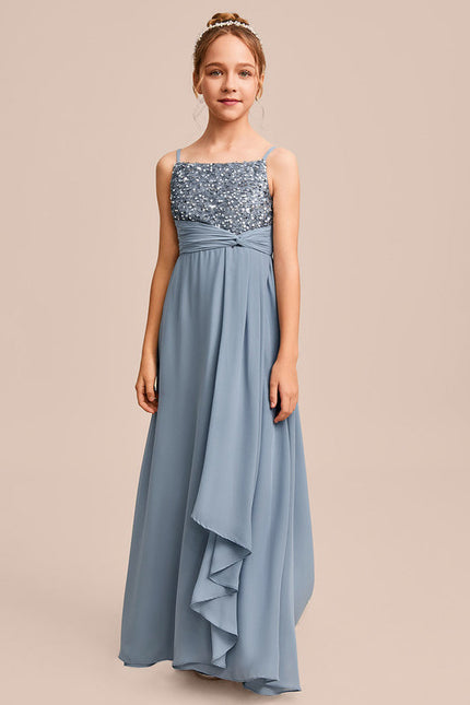 Robe Demoiselle D'Honneur Pailletée Céleste - gallery 4