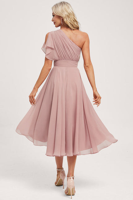 Robe Demoiselle D'Honneur Chiffon Rose - gallery 3