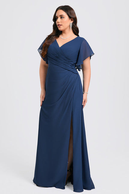 Robe Demoiselle D'Honneur À Volants Rose Pâle - gallery 7