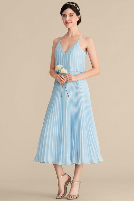 Robe De Demoiselle D'Honneur Bleu Pastel - gallery 4