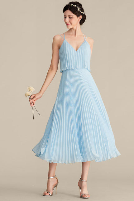 Robe De Demoiselle D'Honneur Bleu Pastel - gallery 1