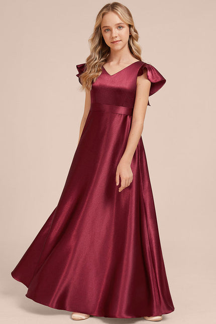 Robe Demoiselle D'Honneur Satin Émeraude Chic - gallery 1