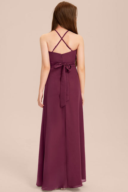 Robe Demoiselle D'Honneur Flottante Prune - gallery 5