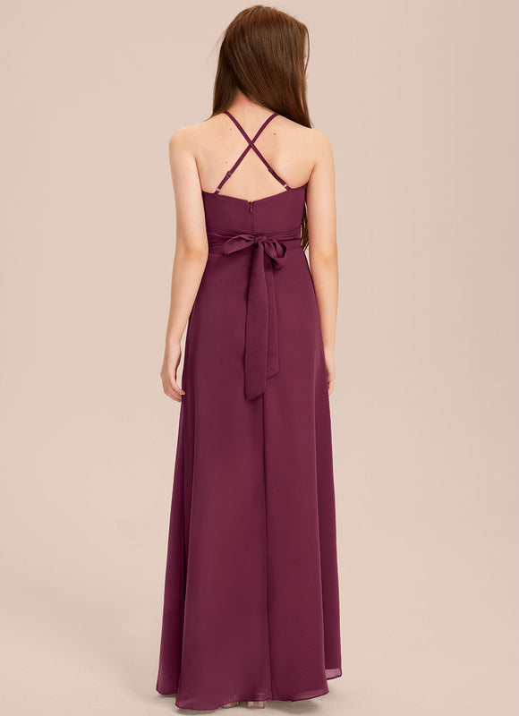 Robe Demoiselle D'Honneur Flottante Prune - gallery 5