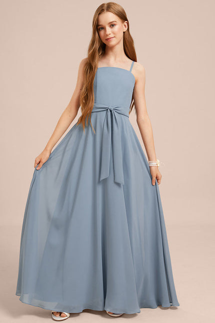 Robe Demoiselle D'Honneur Mousseline Ciel - gallery 1