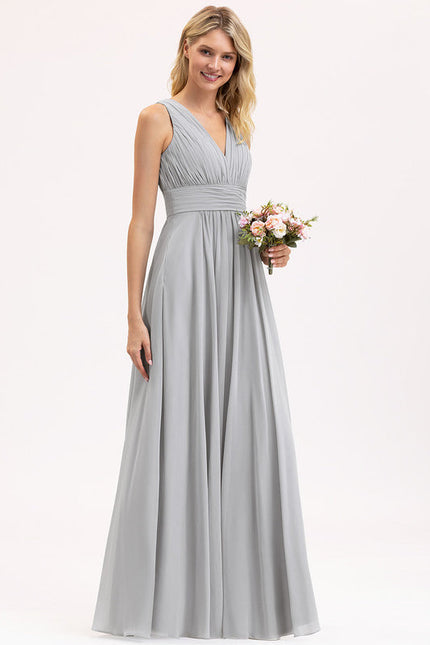 Robe Demoiselle D'Honneur Élégance Marine Flottante - gallery 1