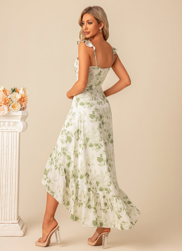 Robe Demoiselle D'Honneur Florale Élégante - gallery 3