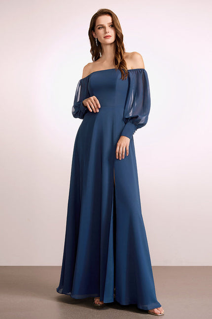 Robe Demoiselle D'Honneur Mousseline Émeraude - gallery 2