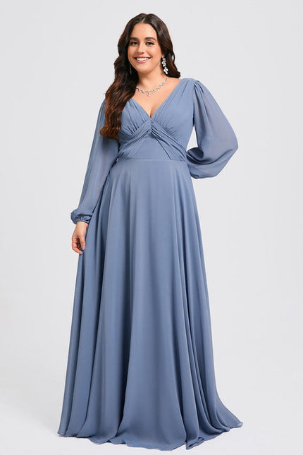 Robe Demoiselle D'Honneur Mousseline Beige - gallery 7