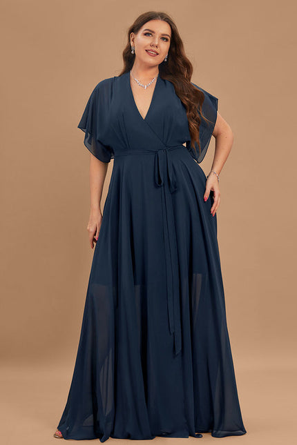 Robe Demoiselle D'Honneur Mousseline Beige - gallery 6