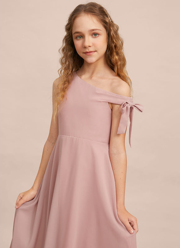 Robe Demoiselle D'Honneur Unicolore Élégante - gallery 5