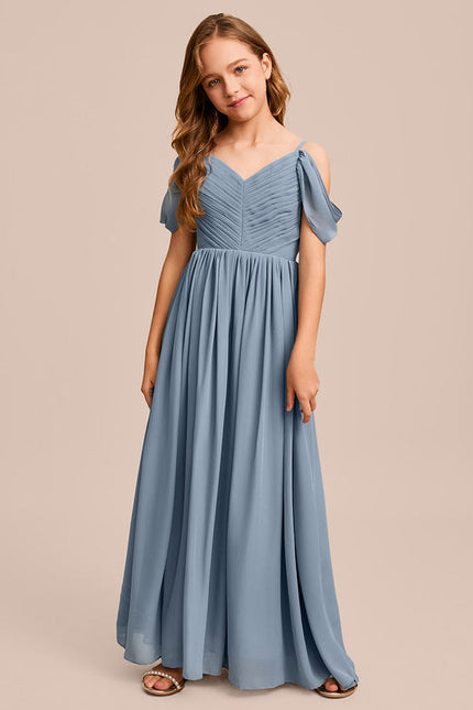 Robe Demoiselle D'Honneur Flottante Cerise - gallery 2