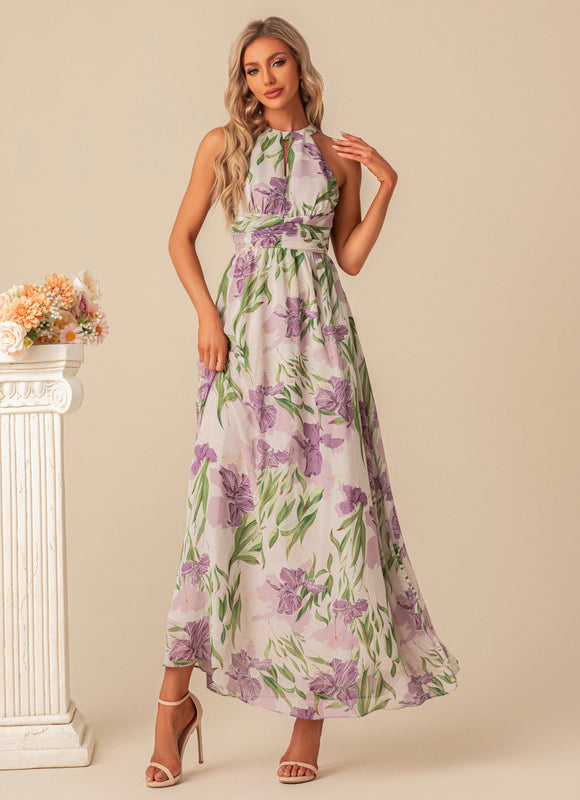 Robe Demoiselle D'Honneur Florale Légère - gallery 1