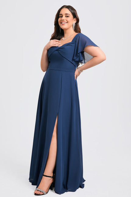 Robe Demoiselle D'Honneur À Volants Rose Pâle - gallery 8