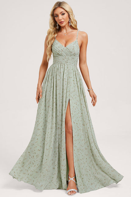 Robe Demoiselle D'Honneur Mousseline Beige