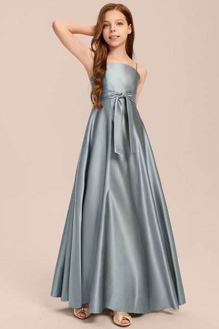 Robe Demoiselle D'Honneur Satin Aqua - gallery 3