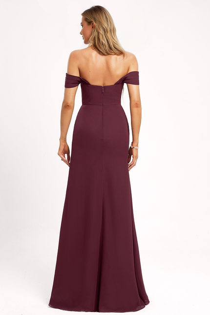 Robe Demoiselle D'Honneur Bordeaux Chic - gallery 5