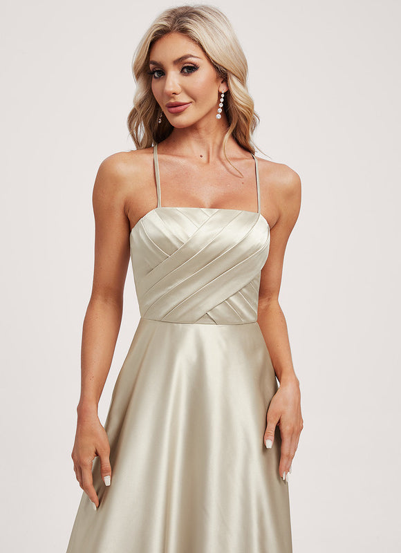 Robe Demoiselle D'Honneur Satinée Ivoire - gallery 3