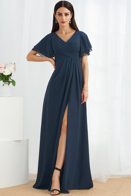 Robe Demoiselle D'Honneur Mousseline Beige